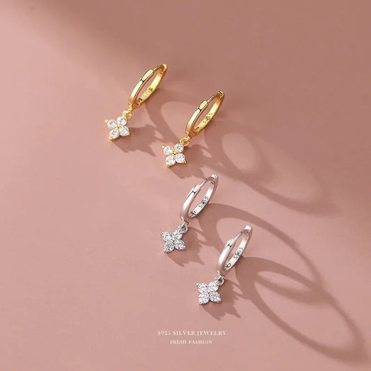925 Sterling Silver leaf  Earrings